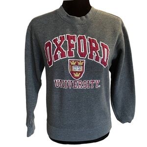 Oxford University Offical merchandise gray crew neck sweatshirt XS